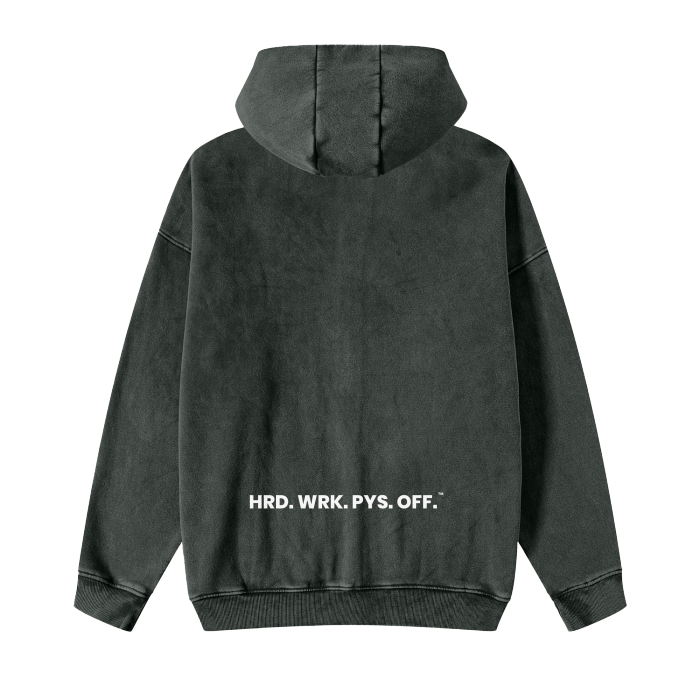 "The OG - Zip" Streetwear Acid Washed Zip Fleece Hoodie Jacket - 360 GMS