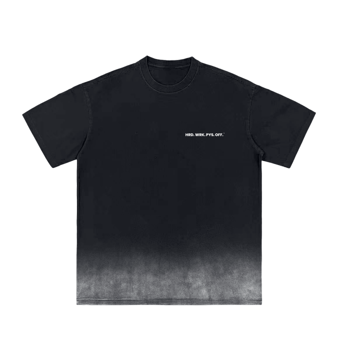 "The OG" (Black) Vintage Washed Gradient T-Shirt - 250 GSM