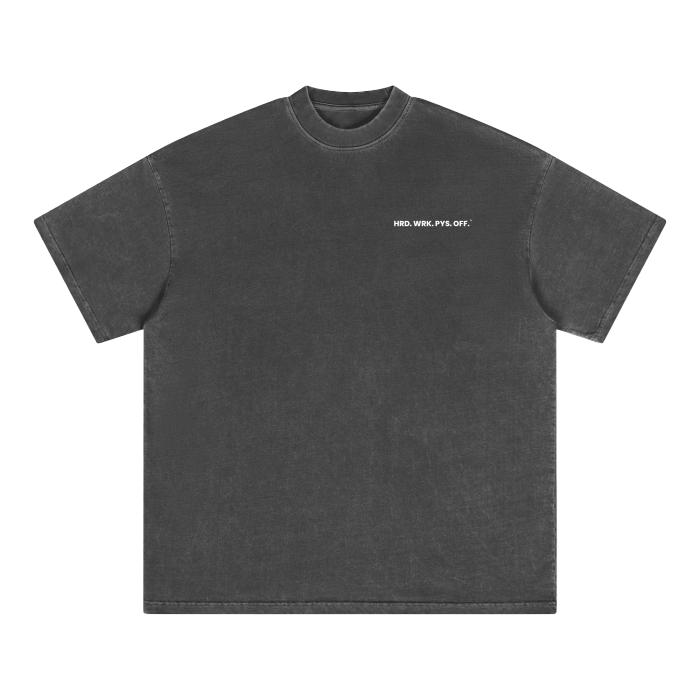 "The OG" (Dark Gray & Black) Classic Wash T-Shirt - 280 GSM