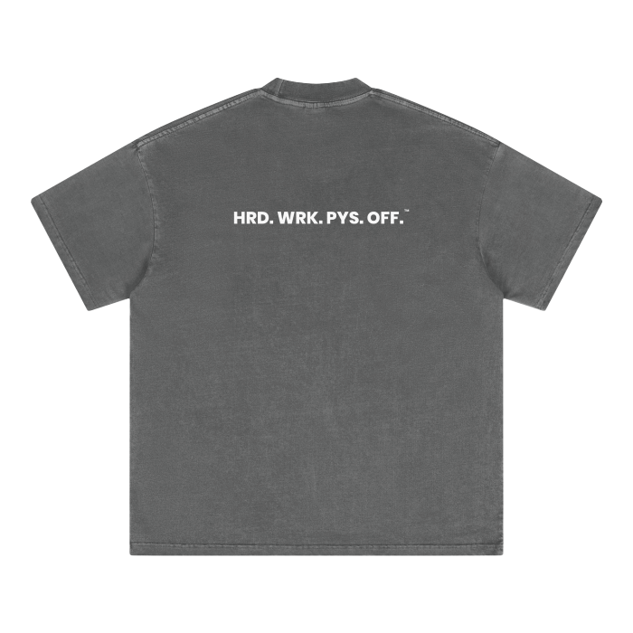 "The OG" (Dark Gray & Black) Classic Wash T-Shirt - 280 GSM