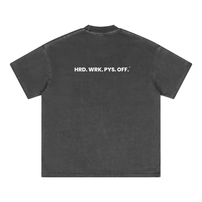 "The OG" (Dark Gray & Black) Classic Wash T-Shirt - 280 GSM